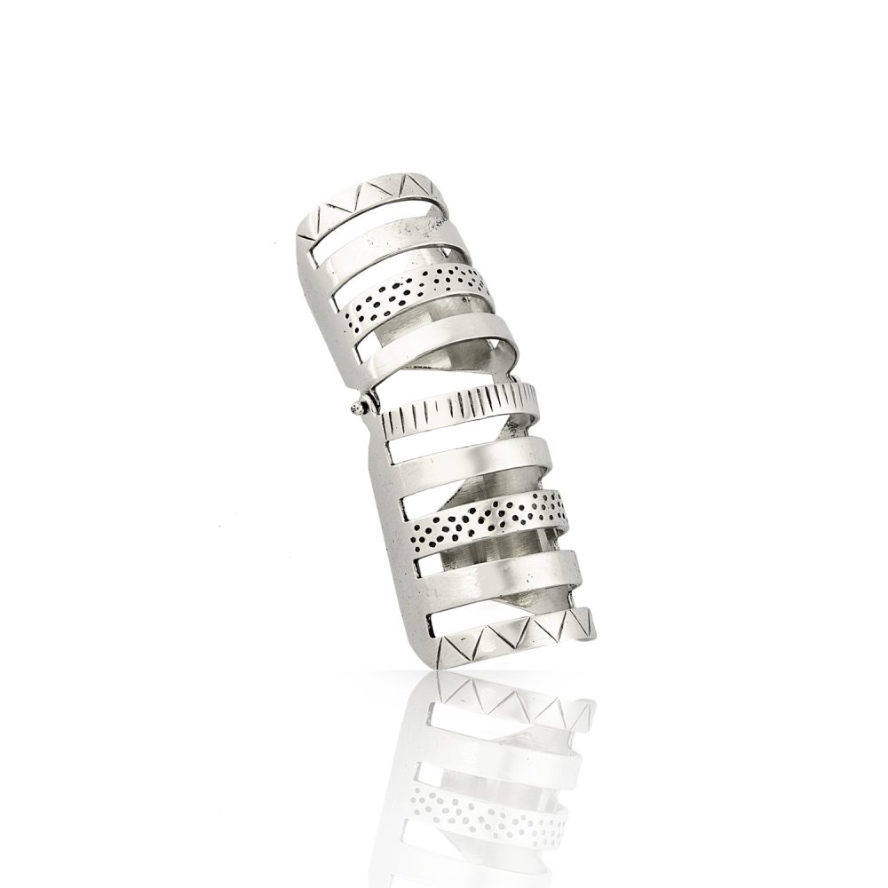 Armor Articulated Silver Ring