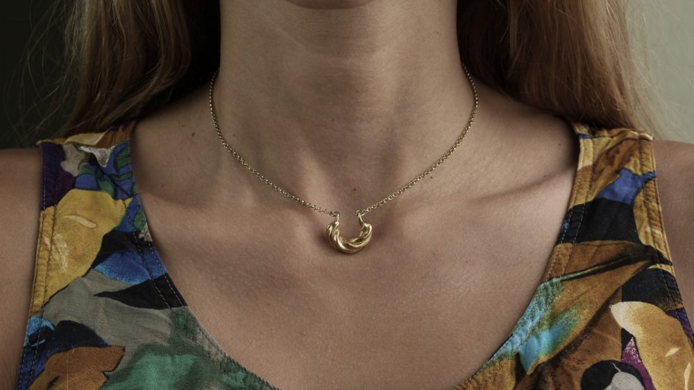 Twist Gold Choker Necklace