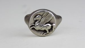 Pegasus Signet Silver Ring