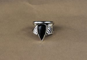 Arrow Onyx Silver Ring