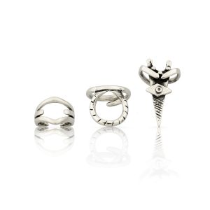 Eumache Silver Ring Set