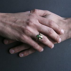 Sun Green Agate Ring