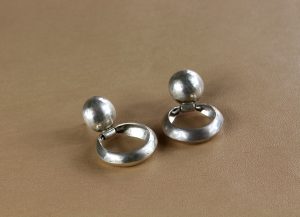 Arctic Hoop Articulated Silver Earrings
