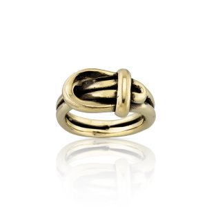 Buckle Sculptural Gold Ring