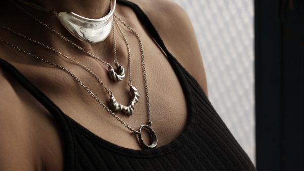 Twist Silver Choker Necklace