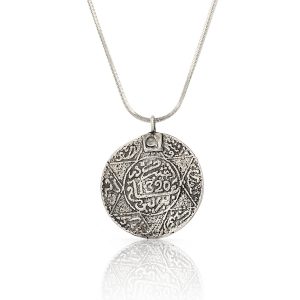 Moroccan Coin Silver Necklace