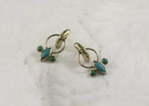Daisy Articulated Turquoise Earrings