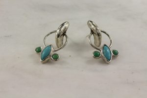 Daisy Articulated Turquoise Earrings