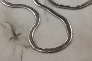 Flat Herringbone Silver Chain
