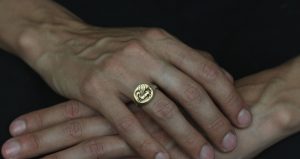Pegasus Signet Gold Ring