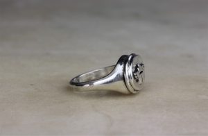 Scarab Signet Silver Ring