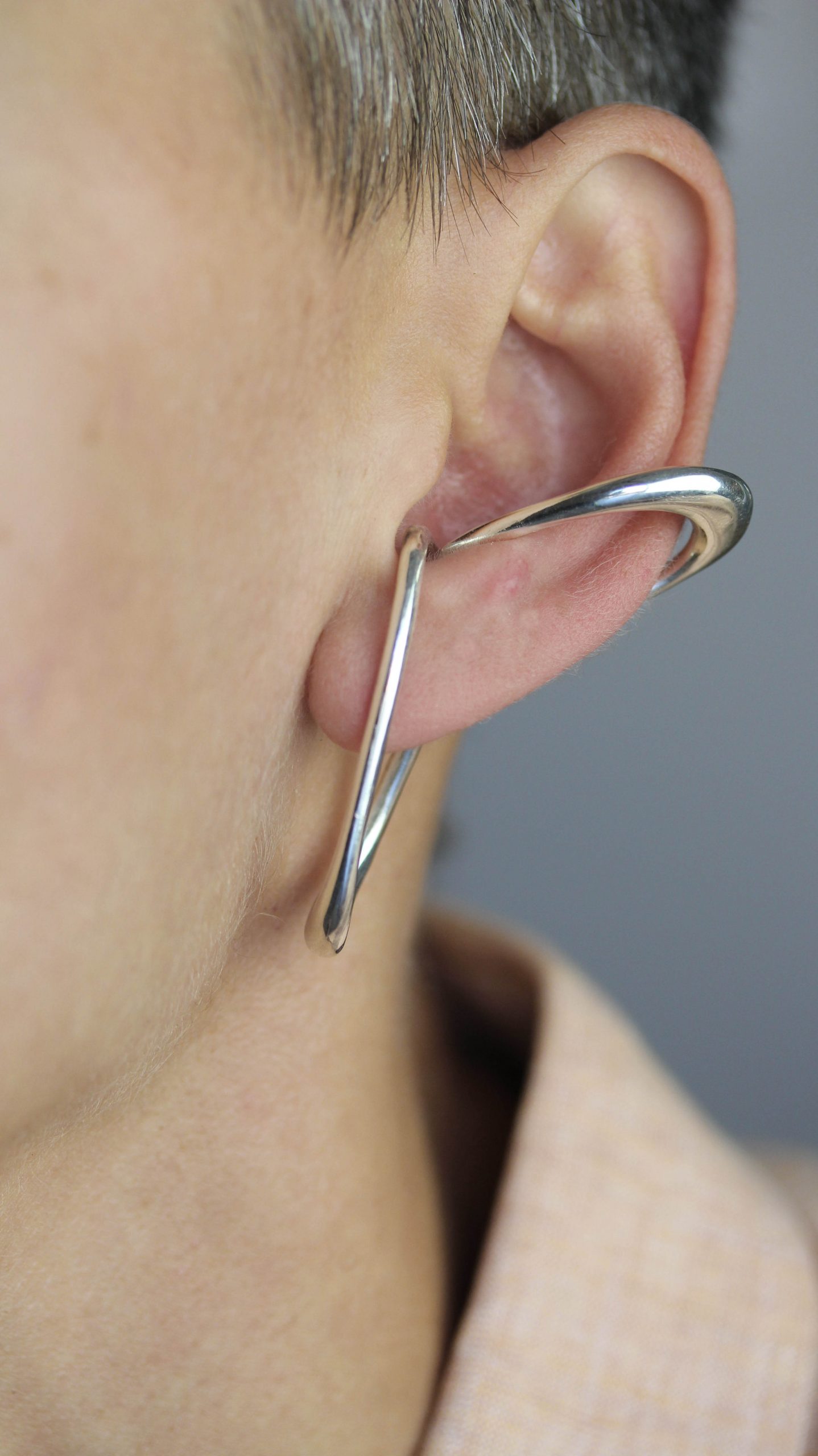 Eria Silver Ear Cuff Break A Stone Jewelry