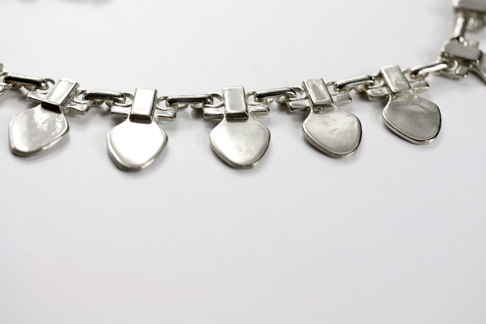 Medea silver modernist necklace