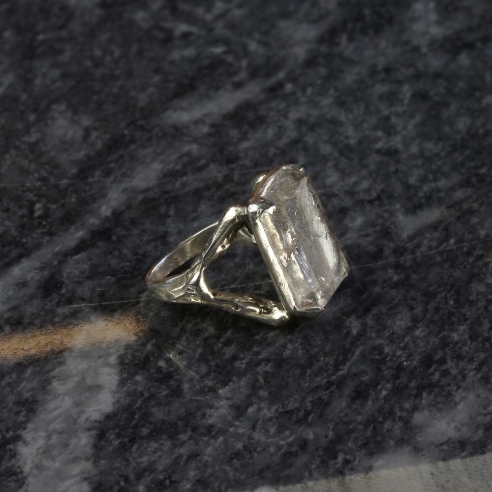 Apophyllite Silver ring