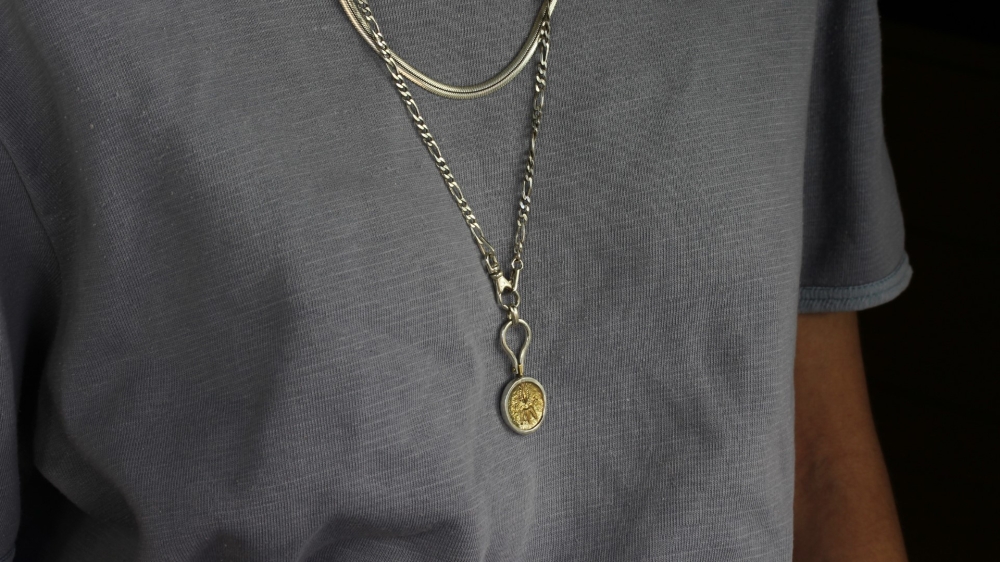 Olympia Coin Figaro Chain Necklace