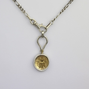 Olympia Coin Figaro Chain Necklace