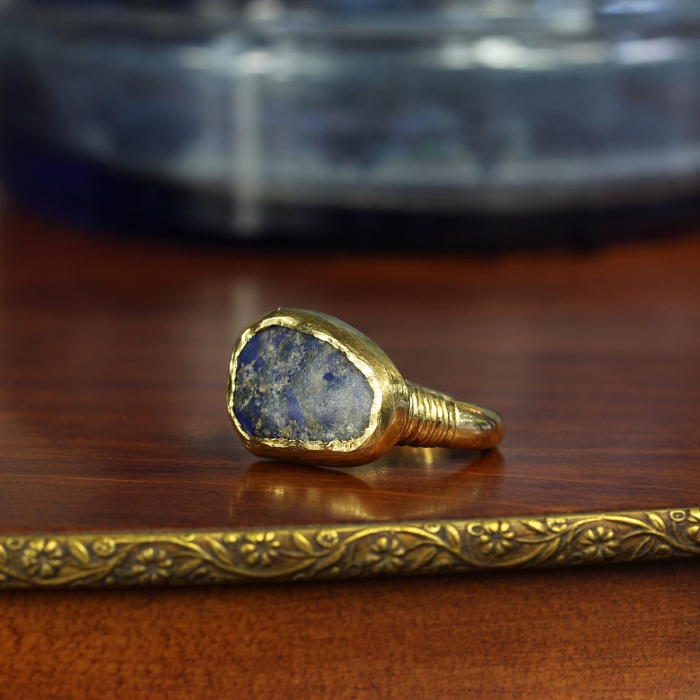 Lapis Lazuli Bronze Ring