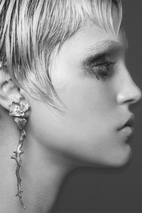 Corallium Silver Earrings