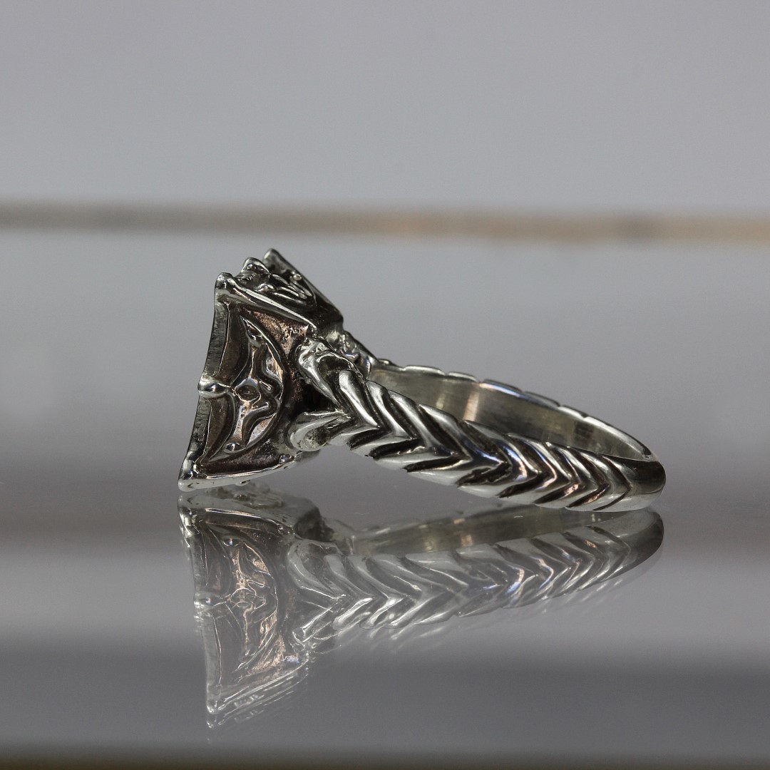 Isabetta Emerald Cut Garnet Ring - Break A Stone Jewelry