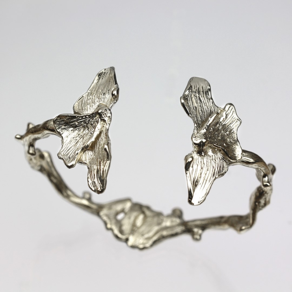 Corallium Silver Cuff Bracelet