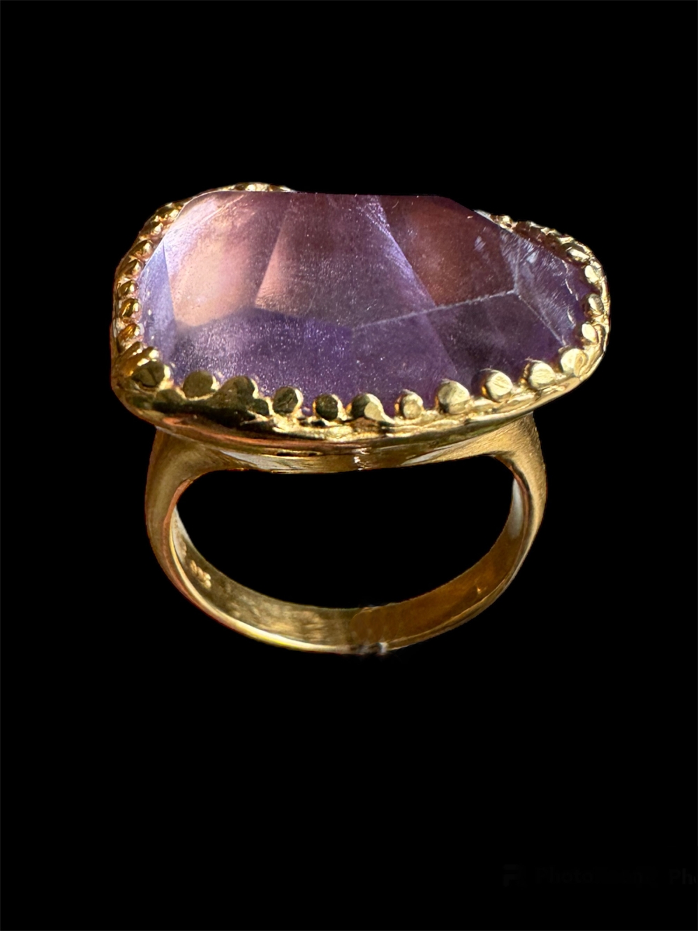 Amethyst Gold Plated Ring